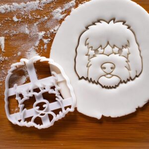 Goldendoodle Face Cookie Cutter for Biscuit Fondant Clay Baking Dog Treats Golden Retriever Poodle Mix Furry Goldiepoo Pet Lover Gift Veterinary Gifts Canine Bakery Tool (ONLY FACE)