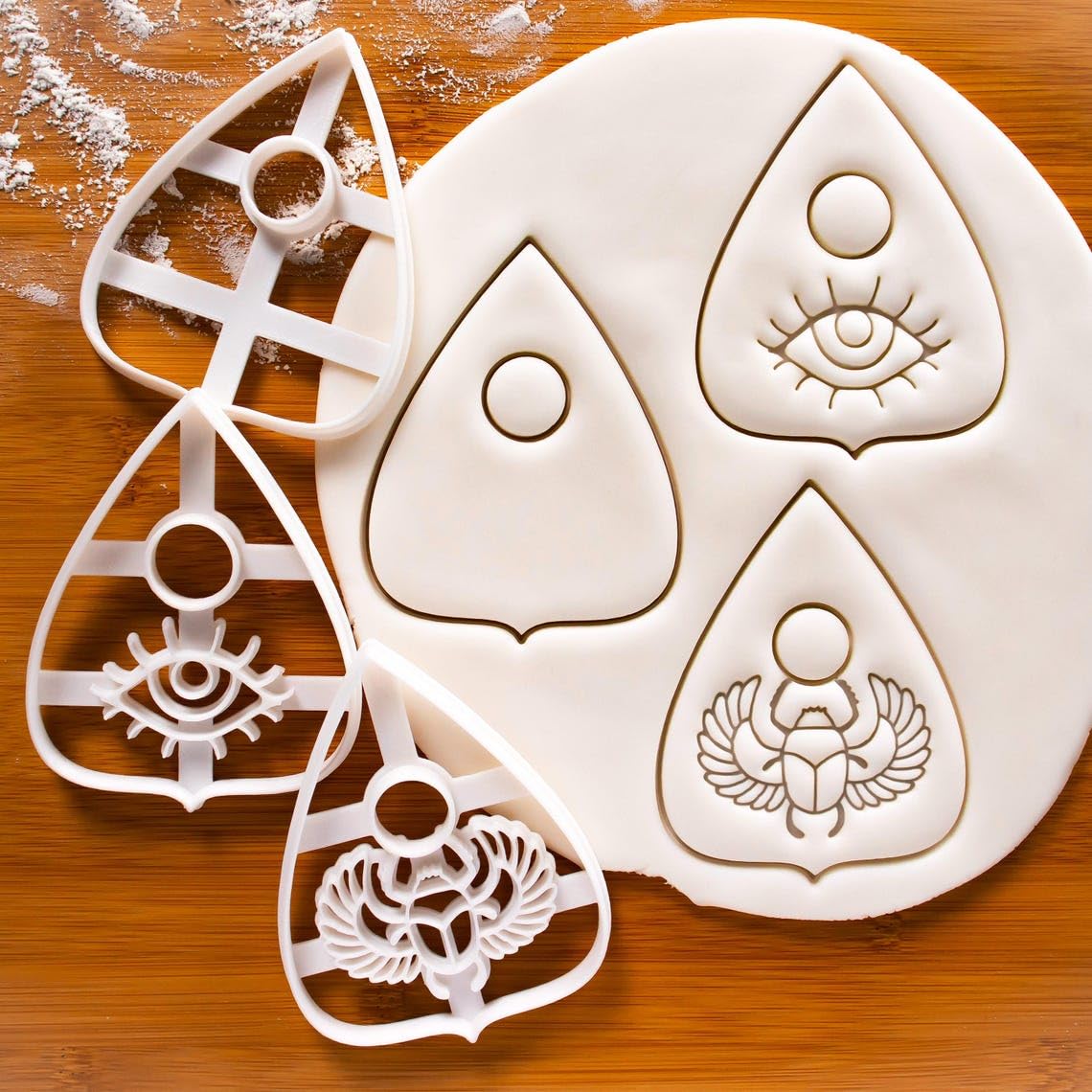 Planchette Scarab with Wings Design 3 Cookie Cookie Cutter for Mediums and Spirit Board Users, Spiritual Symbol Cookie Mold for Baking, Unique Gift for Spiritual Practitioners (ONLY DESIGN 3) - Image 3