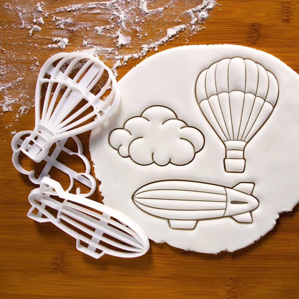 Blimp Cookie Cutter Bake Biscuit Mold Floating Airship Aviation Flight Flying Aircraft Technology Themed Baking and Craft Tool for Birthday Parties and Educational Use (ONLY BLIMP) - Image 3