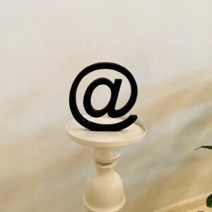 Free-Standing @ Symbol: Minimalist Statue Sculpture for Home, Office, and Gift Decor