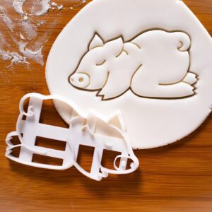 Yoga Pig Balasana Child Pose Cookie Cutter biscuit cutting fitness exercise themed baking tool ideal yoga lovers wellness lifestyle creative healthy cookies biscuit treats (ONLY BALASANA POSE)