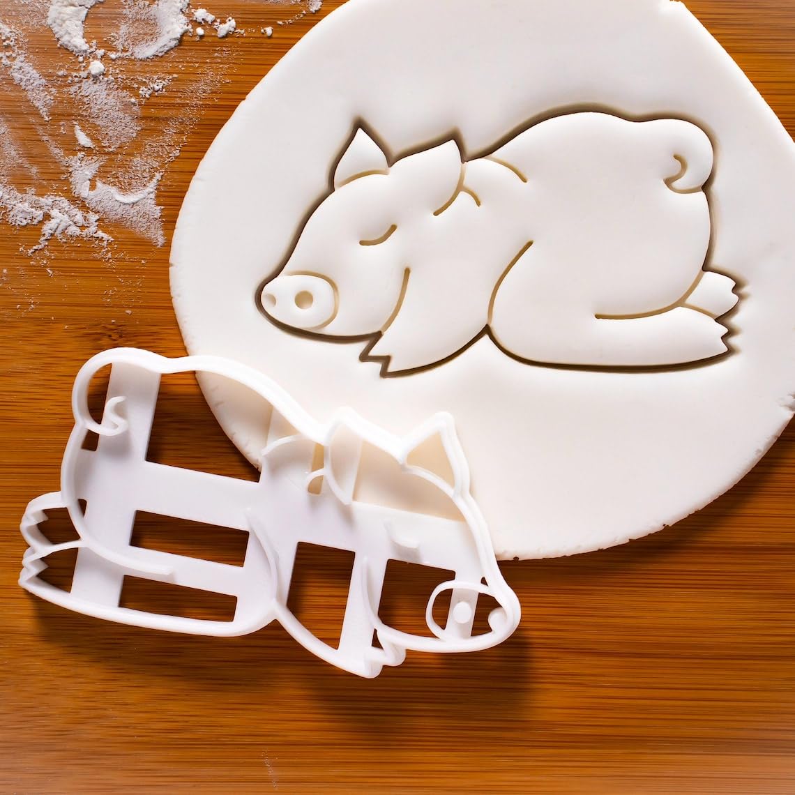Yoga Pig Balasana Child Pose Cookie Cutter biscuit cutting fitness exercise themed baking tool ideal yoga lovers wellness lifestyle creative healthy cookies biscuit treats (ONLY BALASANA POSE)