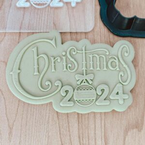 Christmas 2024 Fondant Cookie Embosser and Cutter Set Cookie for Holiday Cookies, Christmas Decor, Fondant Stamp, Outbosser Debosser for DIY Baking Projects Gift Decor Made in India