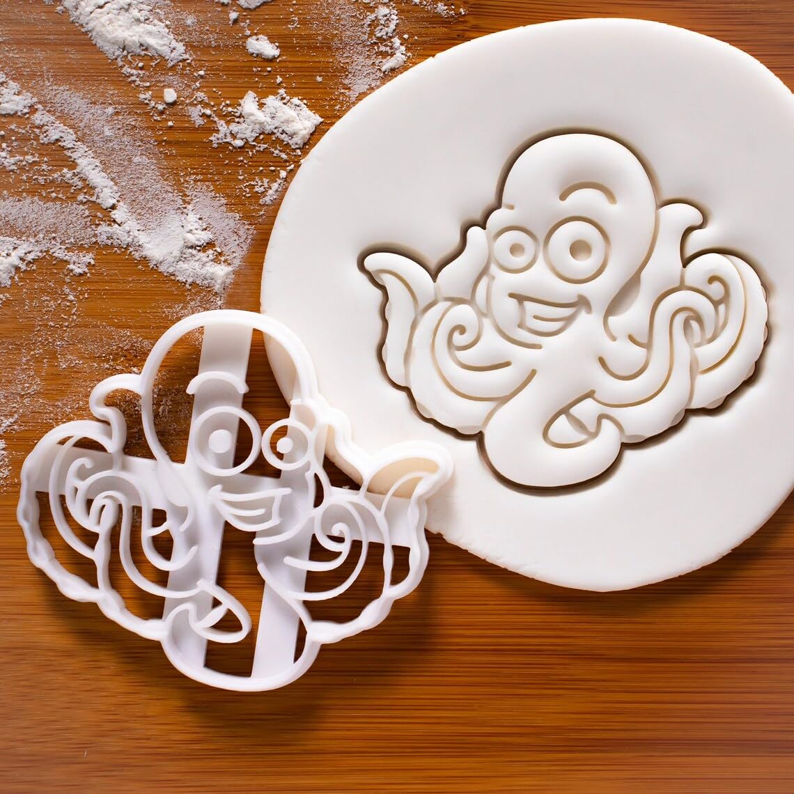 Octopus and Marine Animals Cookie Cutter Set Bake Biscuit Mold Conservation Theme Gingerbread Craft Tools Cute Ocean Animal Shapes for Baking and Decorating (ONLY OCTOPUS)