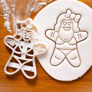 Summer Bikini Gingerbread Man Cookie Cutter for Beach Picnic Party Baking Caribbean Vacation Nautical Surf Backyard Festival Themed Biscuits Tropical Holiday Food Craft Tool (ONLY ONE)