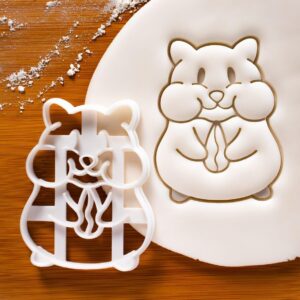 Hamster Eating Cookie Cutter Cookie for Baking Cute Animal Shaped Biscuits Perfect for Baby Shower Decorations pet Themed Birthday Party Treats and Fun Animal Lover Celebration (ONLY Eating)