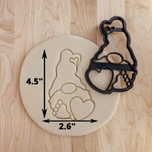 Gnome with Small Heart Detailed Cookie Cookie Cutter for Cookies, Fondant, and Clay Charming Valentine Day Gnome Design with Heart for Sweet Treats and Crafts in India