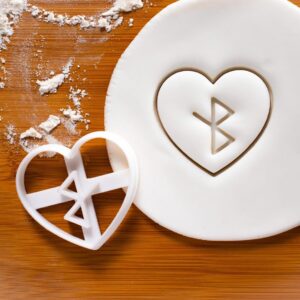 Nordic Rune Healing Design 1 Cookie Cutter Biscuit Mold for Viking Symbols Celtic Runes Norse Magic Charms Heart Incantation Galdr Symbol Love Spiritual Baking Cultural Events (ONLY DESIGN 1)