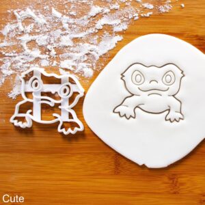 Cute Crocodile Skink Cookie Cutter Biscuit Mold for Tropical Rainforest Themed Birthday Parties Tribolonotus Gracilis Reptile Lizard Cookies for Kids Wildlife Events Educational (ONLY CUTE)