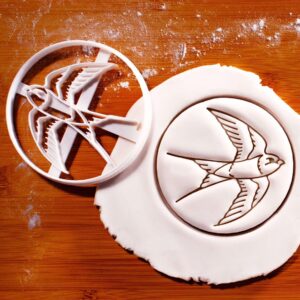Swallow Bird Design 1 Cookie Cutter Cookie Ornithology Inspired Baking Mold Nature Lover Kitchen Tool for Bird Watchers Garden Parties Wildlife Themes and Creative Baking (ONLY Design 1)