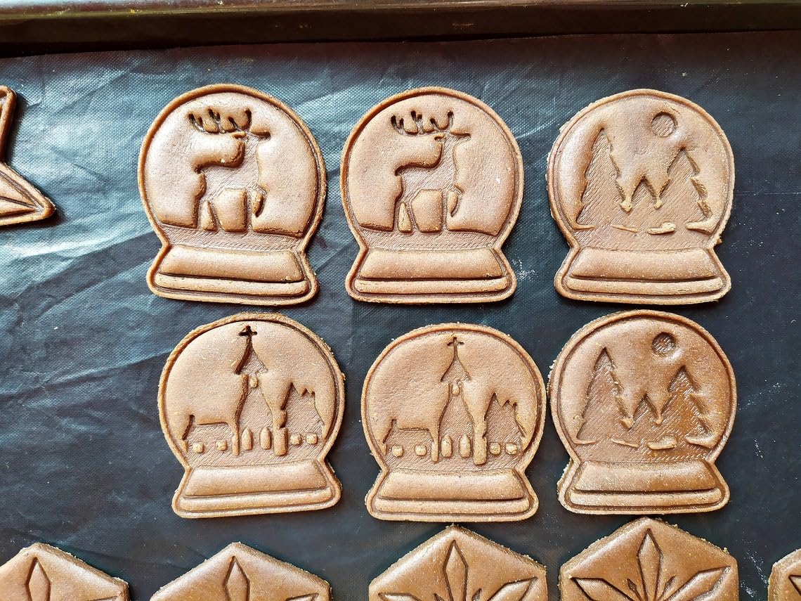 Snowglobes Cookie Cutter Set for Holiday Cookies Winter Baking Christmas Decorations Sugar Paste Cupcake Toppers DIY Gifts Snow Scene Themes Party Favors Kids Crafts and Seasonal - Image 4