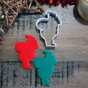 Santa Claus Silhouette Cookie Cutter Shape for Making Homemade Shortbread Cookies Pastry Sugar Paste Fondant Cake Decorations Ideal for Christmas Baking Holiday Crafts Gifting Treats