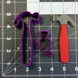 Hammer 100 Black Cookie Cutter Set for Baking Construction Theme Cookies Fondant Tool Shaped Molds for Birthday Parties DIY Crafts Carpenter Projects Kids Activities and Kitchen Fun