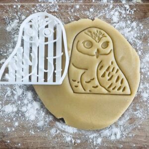 Black Snow Owl Cookie Cutter Owl Biscuit Cutter Cute Night Owl Cookie Stamp Fondant Clay Pastry Dough Cutter Bird Lover Gift Ornithology Zoology Baker Gifts