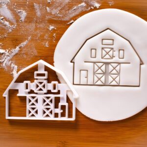Barnhouse Cookie Cutter Farm Theme Birthday Party Farmstay Holiday Baking Barn Shaped Biscuits Gingerbread Treats Tractor Scarecrow Country Celebration Cookie Decoration Tool (ONLY BARNHOUSE)