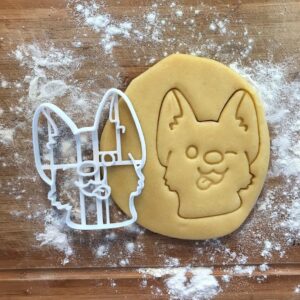 Black Corgi Face Cookie Cutter cookie India Pembroke Welsh Corgi Dog Biscuit Cutter for Baking Fondant Clay Craft Tool Corgi Gifts Dog Mom Gift Dog Party Favor Dog Lover Gift
