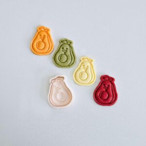 Black cookie Avocado Cookie Cutter Fitness Food Biscuit Mold Cute Avocado Cookie Stamp Fondant Embosser Avocado Cookie Making Cutter for Baking Sandwiches Pancakes Cupcakes Desserts