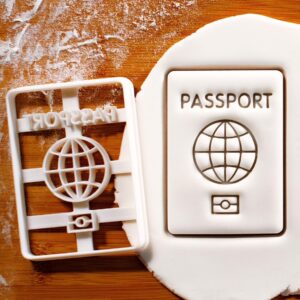 Passport Cookie Cutter India for Travel Holiday Theme Cookies and Biscuits, Travel Accessory Shape Baking Tool for Vacation Party Decorations Airport Farewell Gifts and Travel (ONLY PASSPORT)