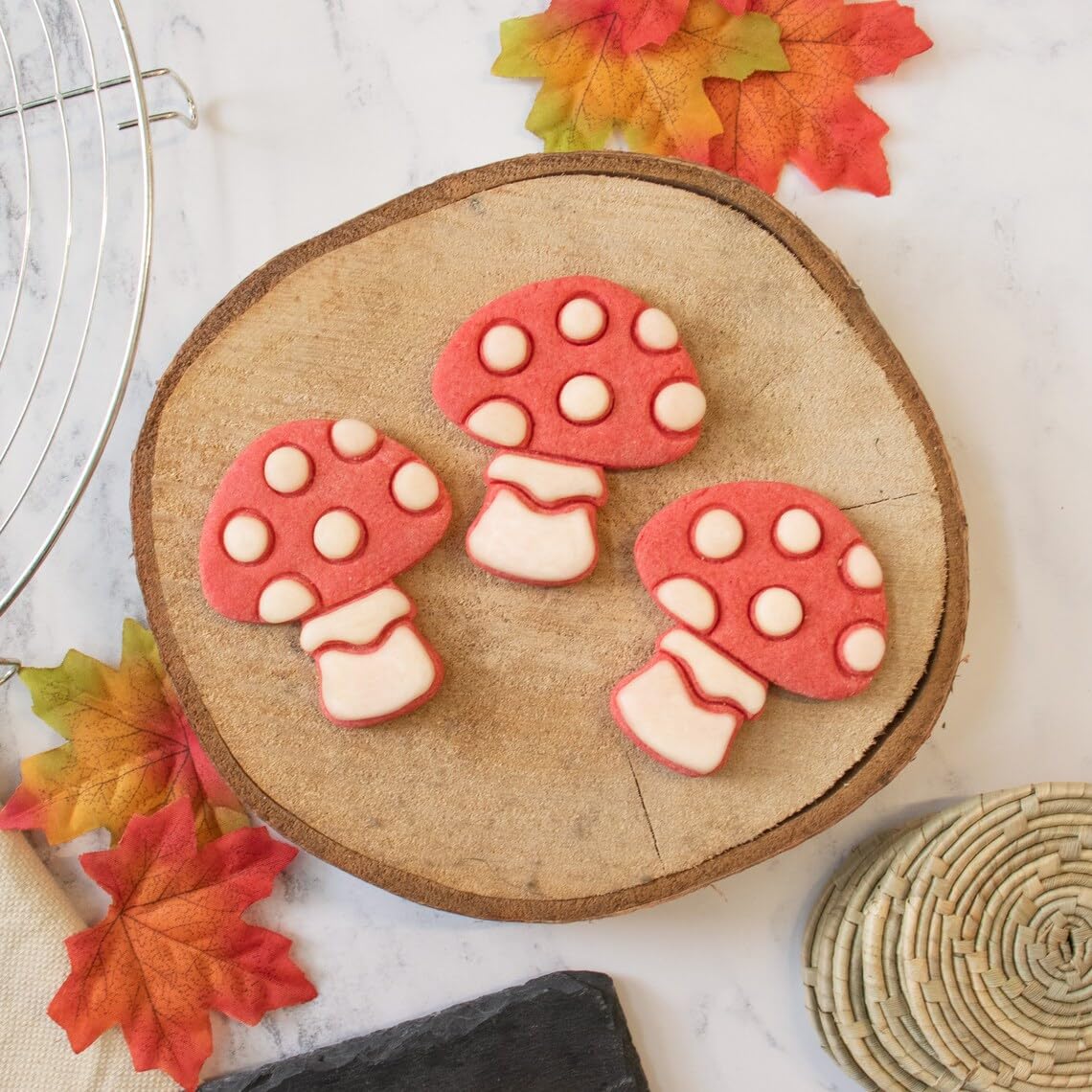 Mushroom Cookie Cutter Cookie for Forest and Garden Theme Baking Cute Pet Inspired Kids Birthday Party Biscuit Cutters Perfect for Nature and Fairy Tale Treats in India (ONLY Mushroom) - Image 2