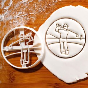 Golf Cart Design 3 cookie cutter baking biscuits featuring a unique golf cart shape ideal golf-themed parties birthday celebrations sports events creative baking tools for golf (ONLY DESIGN 3)