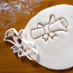 Scroll Cookie Cutter Cookie for Graduation Ceremony Convocation Commencement Academic Celebration Baking Tool for Degree Certificate Valediction Party Event Cookies India (ONLY Scroll)