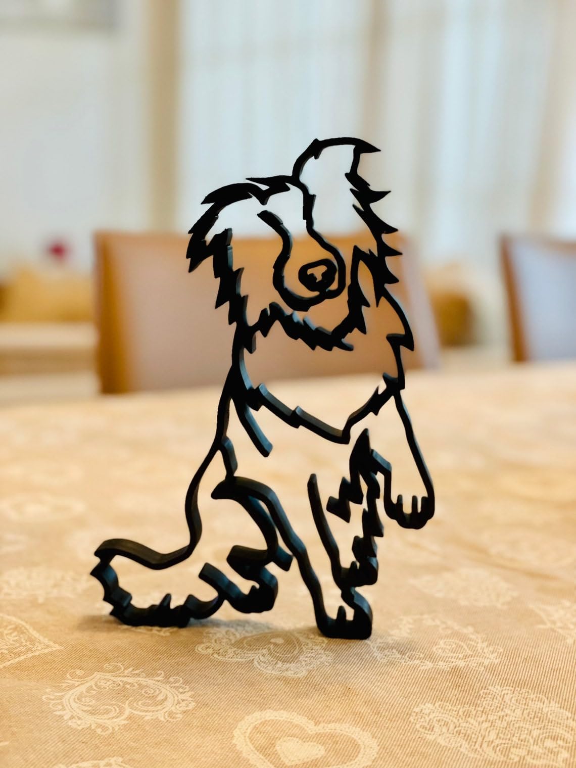 Minimalist Australian Shepherd Dog Breed Statue Figure: Tabletop Art, Home Decor, and Shelf Sitter for Pet Lovers - Image 3