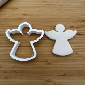 Angel Shape Polymer Clay Cutter Cookie Fondant Biscuit Cutter Sharp Tapered Edge Tool for Earrings Jewelry Making Christmas Theme Cupcake Decoration Baking Craft Projects Religious
