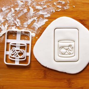 Old Fashioned Design 1 Cookie Cookie Cutter Cocktail Drink Biscuit Fondant Craft Clay Cutter Summer Party Baking Refreshing Beverage Themed Treats Decorative Cocktail Inspired (ONLY DESIGN 1)