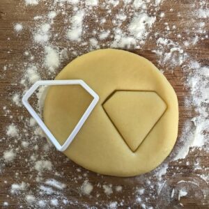 Black Diamond Cookie Cutter | Engagement and Wedding Cookie, Polymer Clay Cutter, Fondant Cutter, Jewelry Earring Mold, Diamond Shaped Treats, Party Baking Tool