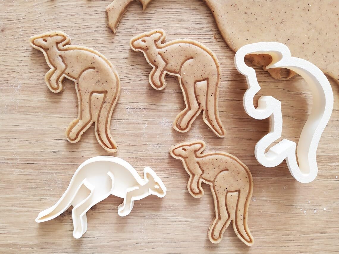 Kangaroo Cookie Cutter Set for Baking Biscuits Sugar Cookies Fondant Pastry Dough Cake Decoration Animal Theme Treats for Kids Birthday Australia Party Favors and Homemade Gifts - Image 5