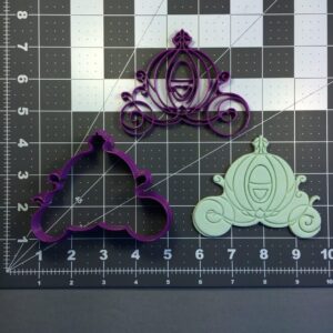 Black Carriage 100 Cookie Cutter and Stamp Cookie Princess Theme Baby Shower Baking Tool for Fondant Cupcake Toppers Royal Birthday Party Cookies Decorations Crafts Made in India