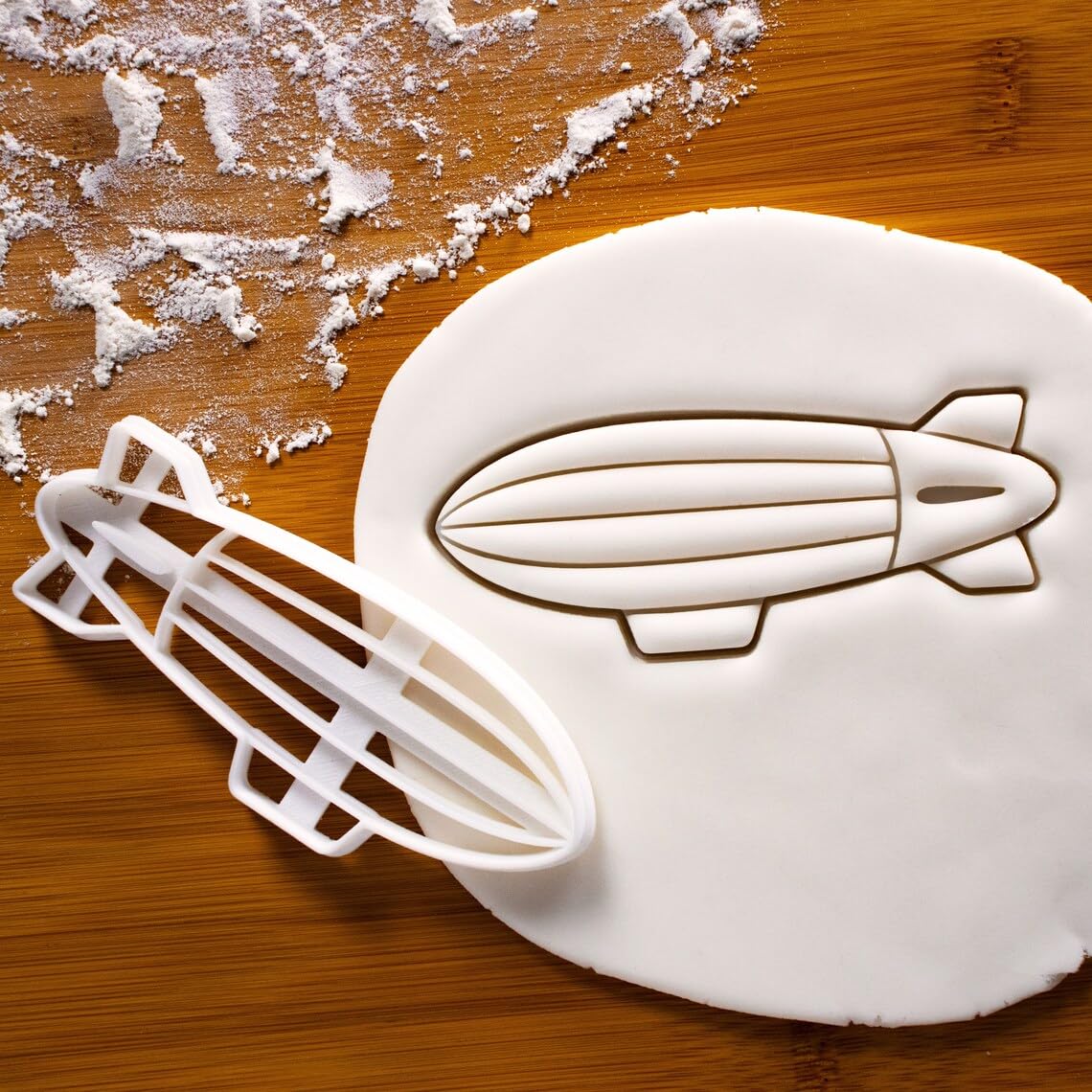 Blimp Cookie Cutter Bake Biscuit Mold Floating Airship Aviation Flight Flying Aircraft Technology Themed Baking and Craft Tool for Birthday Parties and Educational Use (ONLY BLIMP)