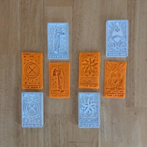 Black Tarot Card Cookie Cutter and Stamp Set for Baking Fondant Biscuits Clay Crafts Mystical Theme Cake Decorating Spiritual Party Supplies Kids Activities and Creative DIY Art