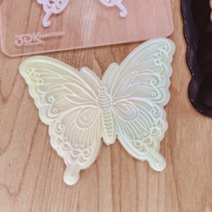 Butterfly Cookie Fondant Clay Cutter and Embosser Set of 2, India Cookie Molds for Detailed Butterfly Stamps, Save The Butterflies Themed Baking, DIY Crafts, and Eco-Conscious