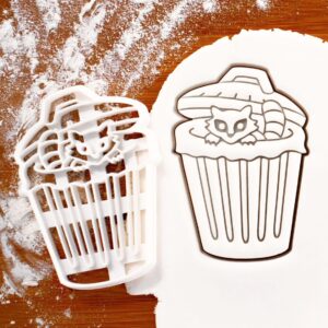 Raccoon in Bin Cookie Cutter Cookie forThemed Birthday Party Baking Supplies Animal Shaped Cookie Fondant Clay Cutters Perfect for Nature Inspired Party Treats (ONLY Raccoon in BIN)