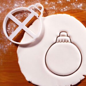 Plain Bauble Design 1 Cookie Cutter for Christmas Baking with Blank Ornament Shape Ideal for Custom Icing Fondant Crafts Holiday Decorations and DIY Festive Cookie Gift Making (ONLY DESIGN 1)