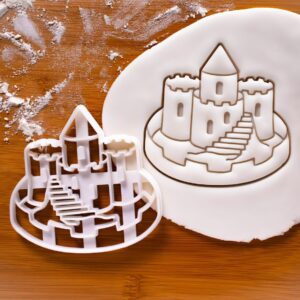 Sandcastle Cookie Cutter for Summer Beach Theme Baking Ocean Pool Birthday Biscuit Mold Nautical Party Mermaid Seaside Under Sea Coastal Holiday Snacks Kids Craft Activities (ONLY SANDCASTLE)