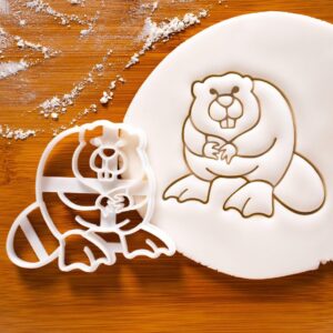 Beaver Cookie Cutter River Animal Biscuit Mold for Kids Party Baking Dam Lodge Theme Wildlife Party Decorations Canal Habitat Castor Canadensis Mammal Treats and Animal Crafts