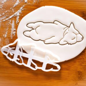 Sleepy Corgi cookie cutter biscuit fondant clay crafts shaped like cute fluffy Pembroke Welsh Corgi dog butt profile perfect baking decorating kitchen fun dog themed party (ONLY SLEEPY CORGI)