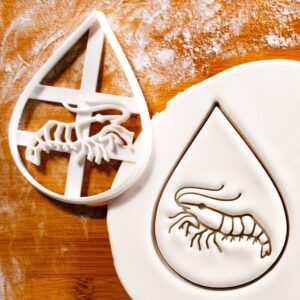 Shrimp Cookie Cutter Cookie India for Ocean Theme Biscuits, Perfect for Coastal Party Baking, Seafood Fest Treats, Beach Wedding Favors, Marine Life Crafts, and Nautical Kitchen