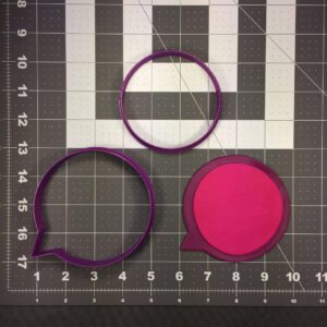 Black Circle Banner Cookie Cutter Set Cookie Round Sign Shape for Baking Celebration Cookies Custom Message Biscuits Party Decoration Fondant Craft Tools for Birthdays Weddings Events