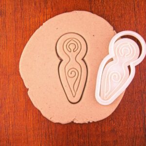 Spiral Goddess Black Cookie Cutter Cookie Baking Stamp for Mystical Cookies Sacred Feminine Theme Spiritual Cake Decorations DIY Craft Tool Gift for Women Events Celebrations Home