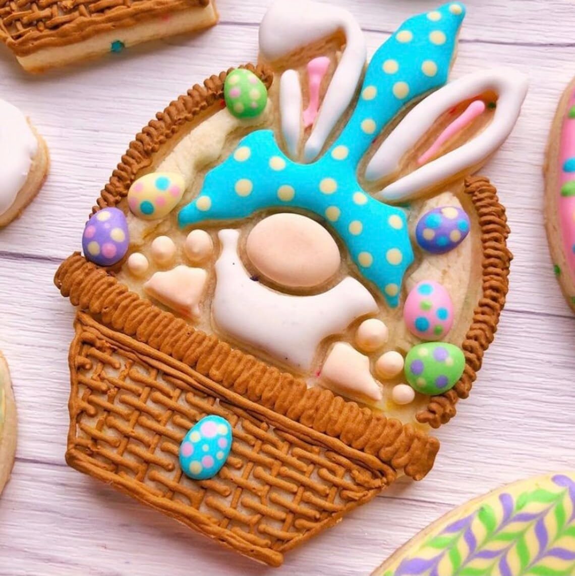 Gnome in Basket Detailed Easter Cookie Cutter India Cookie Mold for Shaping Intricate Gnome and Basket Designs Perfect for Festive Cookies Fondant Clay Decorations and Spring Holiday - Image 3