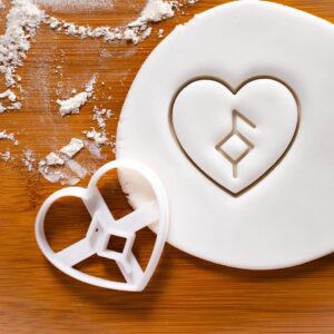 Nordic Rune Healing Design 2 Cookie Cutter Biscuit Mold for Viking Symbols Celtic Runes Norse Magic Charms Heart Galdr Incantation Symbol Love Spiritual Baking Cultural Events (ONLY DESIGN 2)