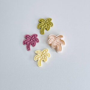 Black Palm Tree Cookie Cutter cookie Tropical Palm Tree Cookie Cutter Stamp Set Summer Tree Shape Fondant Molds for Cookies Pastries Cupcakes Biscuits Dessert Baking Tool for Beach