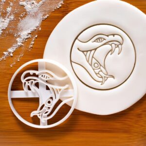 Python Head Cookie Cutter for Jungle and Wildlife Themed Baking, Reptile and Serpent Shaped Biscuits, Herpetology Events, Zoo Parties, and Forest Animal Snacks India Cookie (ONLY PYTHON HEAD)