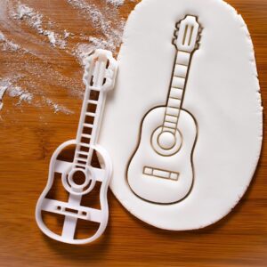 Acoustic Guitar Cookie Cookie Cutter Biscuit Fondant Craft Clay Cheese Dough Sugarpaste Sugarcraft Baking Tool for Mexican Theme Party Fiesta Musical Celebration Decor India (ONLY Guitar)