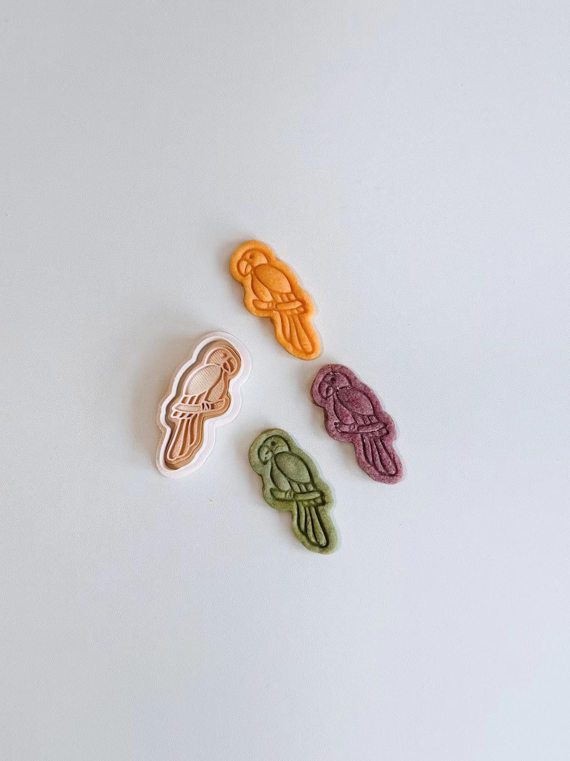 Black Parrot Cookie Cutter Stamp Set Spring Animal Parrot Bird Shape Baking Tool for Cookies Fondant Clay Treats Creative Dessert Making Parties Family Baking Everyday Use
