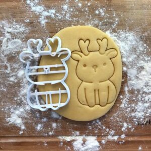 Black Deer Cookie Cutter cookie Animal Shape Biscuit Cutter for Forest Baby Shower Theme Kids Party Baking Tool for Cookies Fondant Clay DIY Wedding Favor India