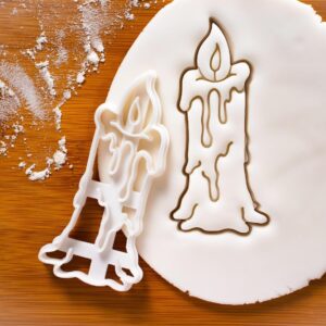 Candle House Cookie Cutter Halloween Biscuit Mold by Bake Spooky Gothic Ghost Witch Haunted House Shape for Horror Party Treats Scary Spirit Baking Neopagan D�cor (ONLY CANDLE)